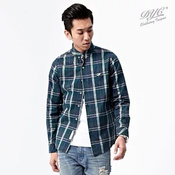 【DYC】 經典窗格紋襯衫_S_綠色