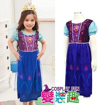 【變裝趣】《萬聖.聖誕派對必備》韓國正版冰雪奇緣Anna安娜公主1407短袖造型服S100-110cm