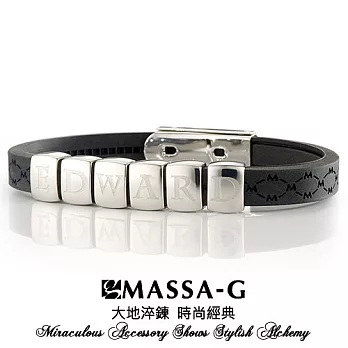 MASSA-G【字言字語Alphabet】專色鍺鈦手環(6字組)天使白