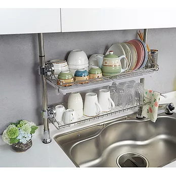 【韓國原裝進口stafix】新款不鏽鋼兩用雙層瀝水架無