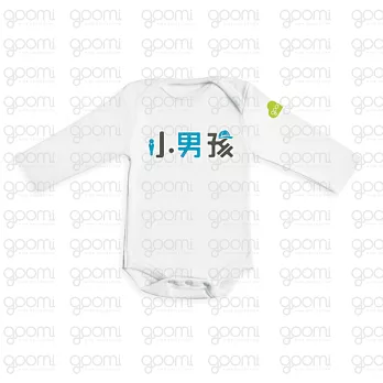 GOOMI台灣第一文創童裝【小男孩】長袖包屁衣～6-12M白色
