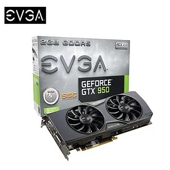 EVGA 艾維克 GTX950 2GB SSC ACX2.0 顯示卡 (02G-P4-2957-KR)