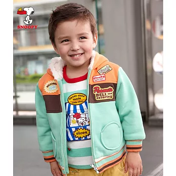 【SNOOPY】內裡軟毛禦寒外套(果綠)90果綠