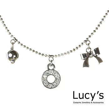 Lucy’s甜美氣質蝴蝶結垂墜吊飾手鍊時尚銀