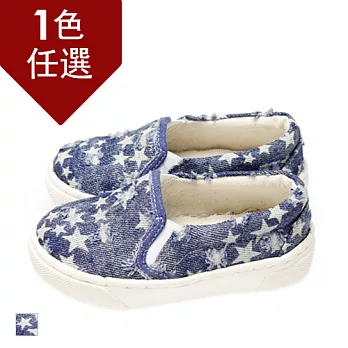 FUFA MIT 街頭時尚懶人童鞋(FNB19)-格深藍15格深藍