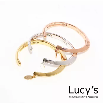 Lucy’s簡約金屬風開口手環（三色）時尚銀