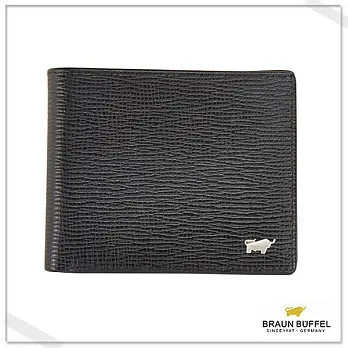 BRAUN BUFFEL‧德國小金牛 - 阿瑪爾菲系列五卡透明窗短夾- 經典黑