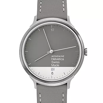 MONDAINE 瑞士國鐵設計系列限量腕錶禮盒-灰ⅹ白/38mm