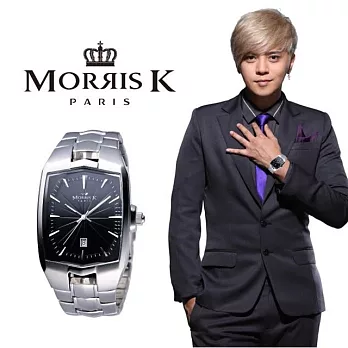 MORRIS K 八方魔力不鏽鋼時尚腕錶-黑/29mm MK09095-CA20