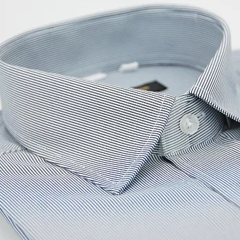 【金安德森】深藍細條紋窄版長袖襯衫15深藍色