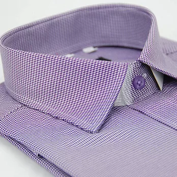 【金安德森】紫色千鳥紋窄版長袖襯衫15.5紫色