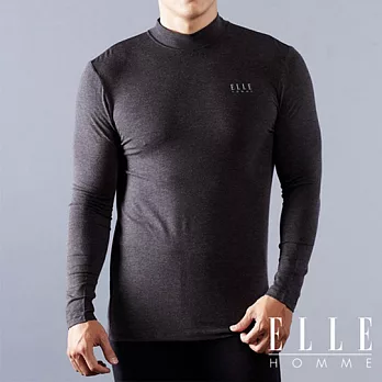 ELLE HOMME週年慶活動保暖發熱衣高領超值二件組M灰色