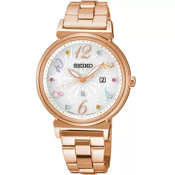 SEIKO LUKIA 20周年限量幸福時刻太陽能時尚腕錶 V137-0BW0G SUT262J1