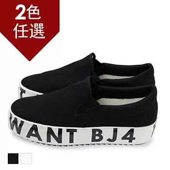 FUFA MIT I WANT BJ4簡約厚底街頭懶人鞋 (T82) - 黑色23黑色