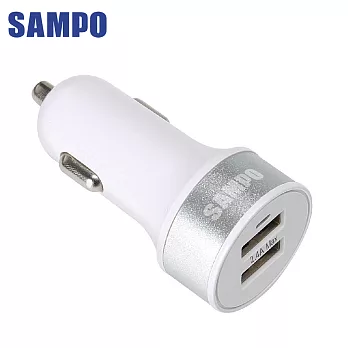 SAMPO 聲寶2.4A 雙USB輸出/急速車用充電器-1入( DQ-U1402CL)