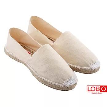 【LOBO】西班牙百年品牌Plana手工草編平底鞋-米色 情侶男/女款35米色