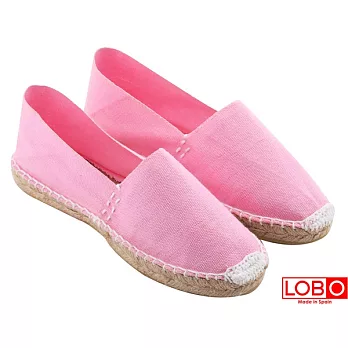 【LOBO】西班牙百年品牌Plana手工草編平底鞋-粉紅 情侶男/女款34粉紅