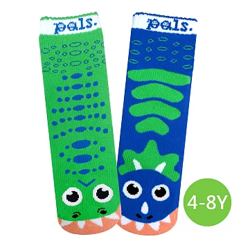 美國Pals Socks好夥伴兒童襪-暴龍三角龍(4-8Y)