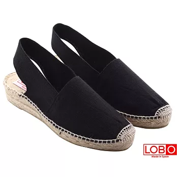 【LOBO】西班牙百年品牌Sandalia楔型低跟草編鞋-黑色41黑色
