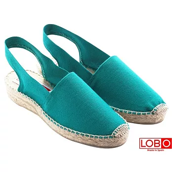 【LOBO】西班牙百年品牌Sandalia楔型低跟草編鞋-綠色40綠色