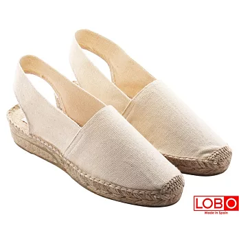 【LOBO】西班牙百年品牌Sandalia楔型低跟草編鞋-米色35米色