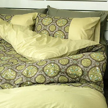 LITA麗塔 純棉(日光森林)雙人床包四件式薄被套枕套組