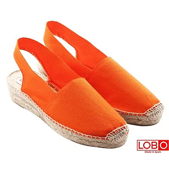 【LOBO】西班牙百年品牌Sandalia楔型低跟草編鞋-橘色39橘色