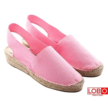 【LOBO】西班牙百年品牌Sandalia楔型低跟草編鞋-粉紅色37粉紅色