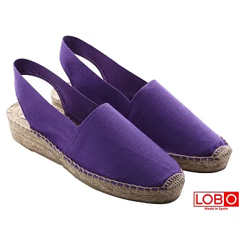 【LOBO】西班牙百年品牌Sandalia楔型低跟草編鞋-紫色38紫色