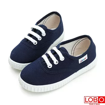【LOBO】西班牙百年品牌Bambas環保膠底休閒童鞋-深藍 親子款24深藍