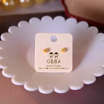 【UH】OBBA - 璀璨繡球造型耳環(兩色可選) - 金色