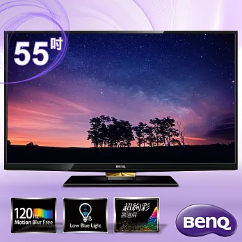 【BenQ】55吋 FHD超絢彩黑湛屏大型LED液晶顯示器+視訊盒／55RW6600