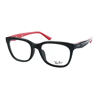 【Ray Ban雷朋】5331D-5503#黑x紅框-復古流線混色大框平光眼鏡
