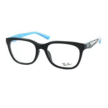 【Ray Ban雷朋】5331D-5505#黑x藍框-復古流線混色大框平光眼鏡