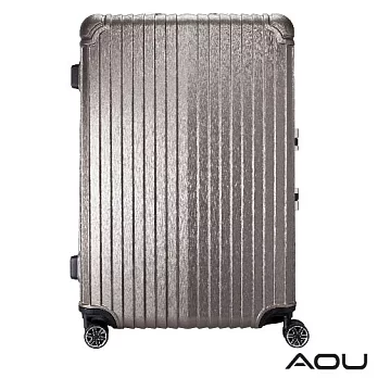AOU 絕美時尚系列 升級版 20吋100%PC防刮亮面飛機輪旅行箱 (香檳金) 90-021C