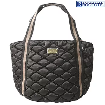 ROOTOTE氣質泡泡織帶圓筒包-黑色(276401)