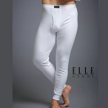 ELLE HOMME 棉毛衛生保暖褲《超值3件組》M白色