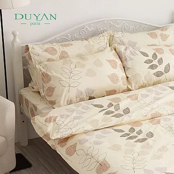 DUYAN《愜意慢活》雙人加大三件式100%純棉床包組