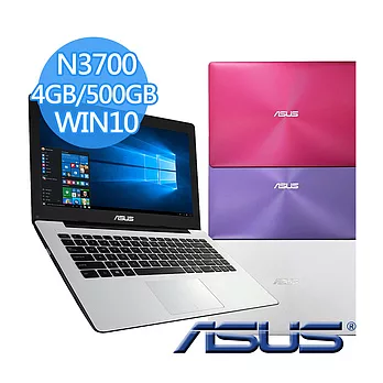 ASUS X453SA 14吋多彩文書經濟筆電 (N3700/4G/500G/UMA//DVD/Win10)(白)