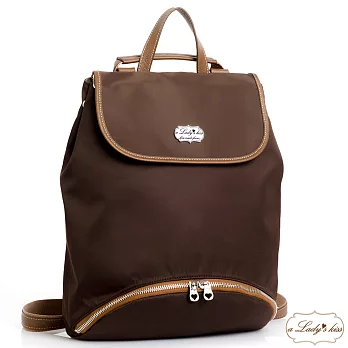 【a Lady ’s真皮】艾莎超人氣三用後背包(可可咖)