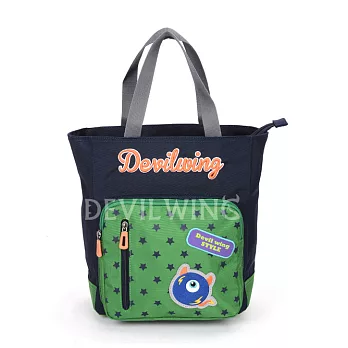 [Mamae] 韓國DevilWing小惡魔男女童手提袋 兒童提袋 學生補習袋 開學 兒童餐袋 便當袋 餐具袋 手提袋藍色