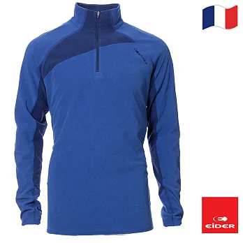 法國【EiDER】男保暖透氣長袖立領衫 /EIT1536S夜藍/海藍