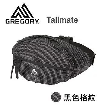 【美國Gregory】Tailmate日系休閒腰包-黑色格紋-S