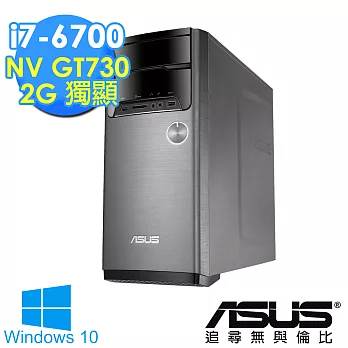 【ASUS】M32CD《第六代CPU》i7-6700四核心 2G獨顯 1TB Win10卓越效能(0011C670GTT)★附原廠鍵鼠組★黑