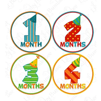 First Year零歲寶寶成長記錄妙衣貼-歡樂派對