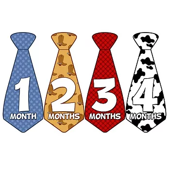 First Year零歲寶寶成長記錄妙衣貼-西部牛仔