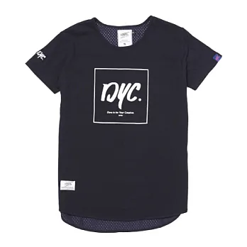 【DYC】 Stitching BOX Tee/Girl_XS_丈青