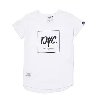 【DYC】 Stitching BOX Tee/Girl_S_白色