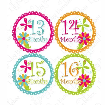 *1-2歲專用*寶寶成長記錄妙衣貼-彩蝶花語