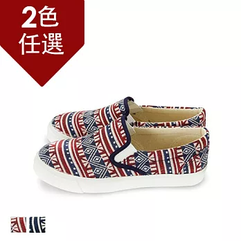 FUFA MIT 幾何圖風格懶人鞋 (U79)-紅色23紅色